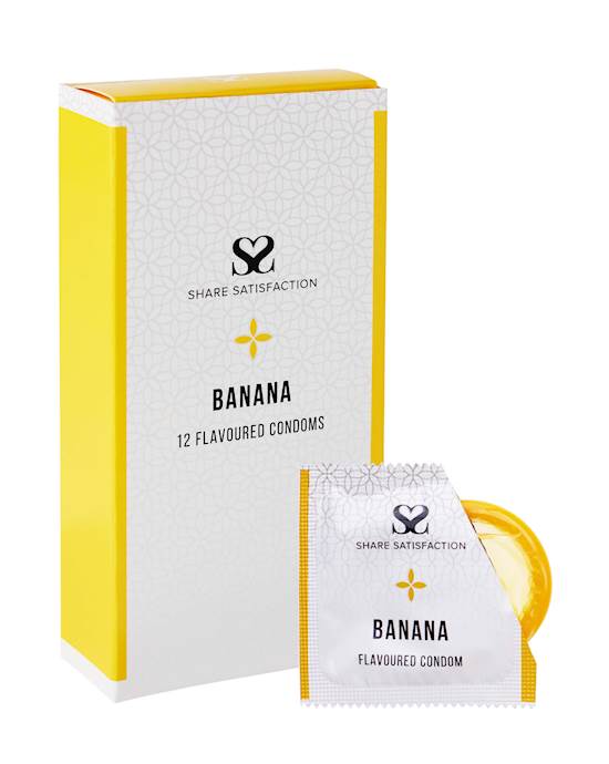 Share Satisfaction Banana Flavoured Condoms - 12 Pack