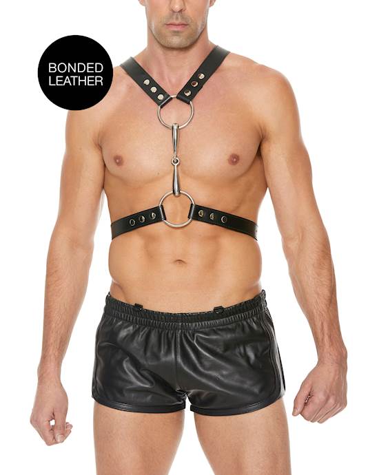 PU Leather Harness With Metal Bit