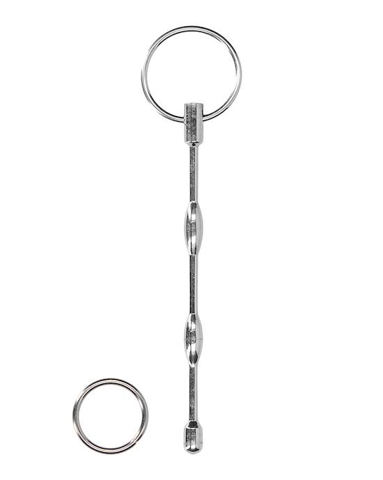 Urethral Sounding Ribbed Plug With Ring