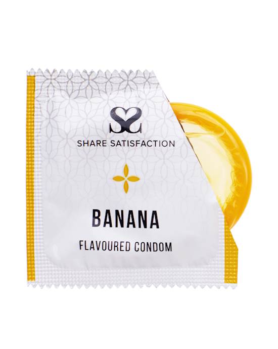 Share Satisfaction Banana Flavoured Condoms - 100 Bulk Pack