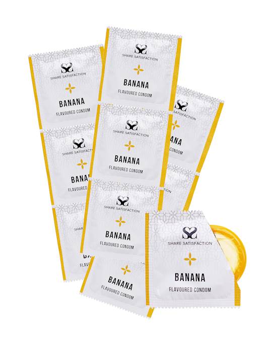 Share Satisfaction Banana Flavoured Condoms  100 Bulk Pack