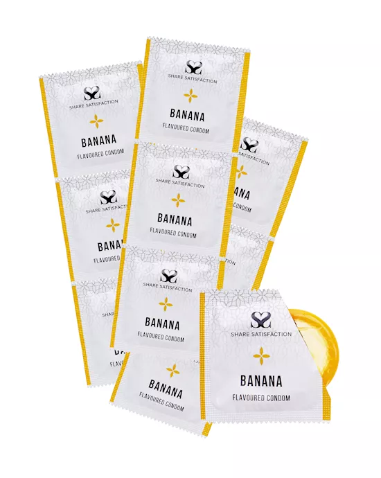 Share Satisfaction Banana Flavoured Condoms  100 Bulk Pack
