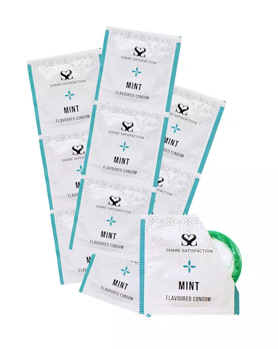 Share Satisfaction Mint Flavoured Condoms  100 Bulk Pack
