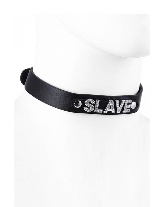 Rhinestone Slave Collar