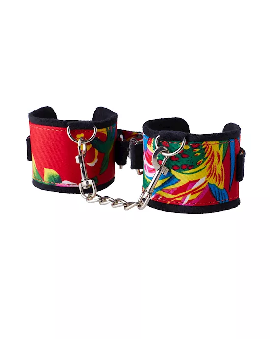 NorthEast Flower Pattern Wrist Cuffs