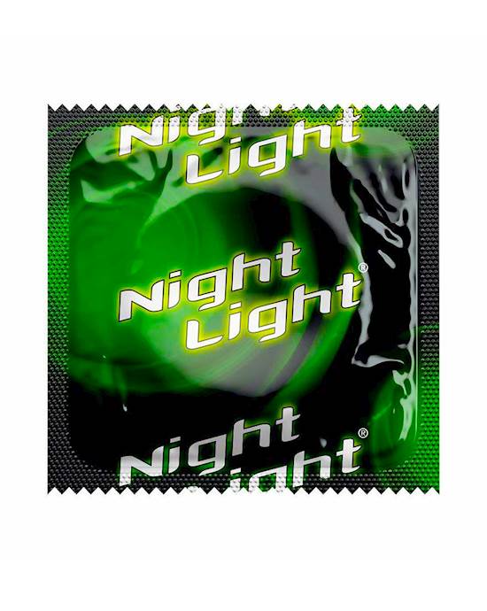 Night Light Glow In The Dark Condom - Single Unit