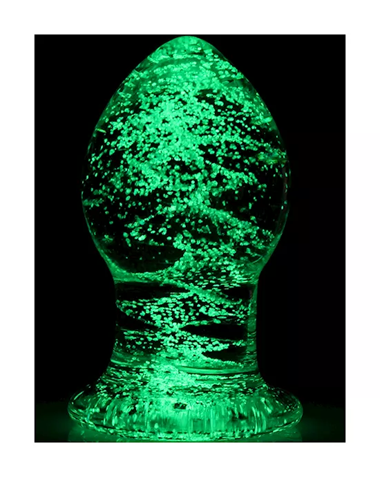 Lucent Glow in the Dark Glass Butt Plug