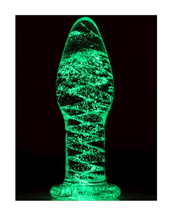 Lucent Glow in the Dark Glass Butt Plug