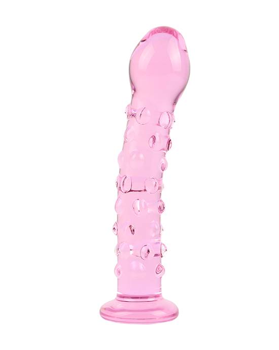 Lucent Pink Beaded Glass Massager