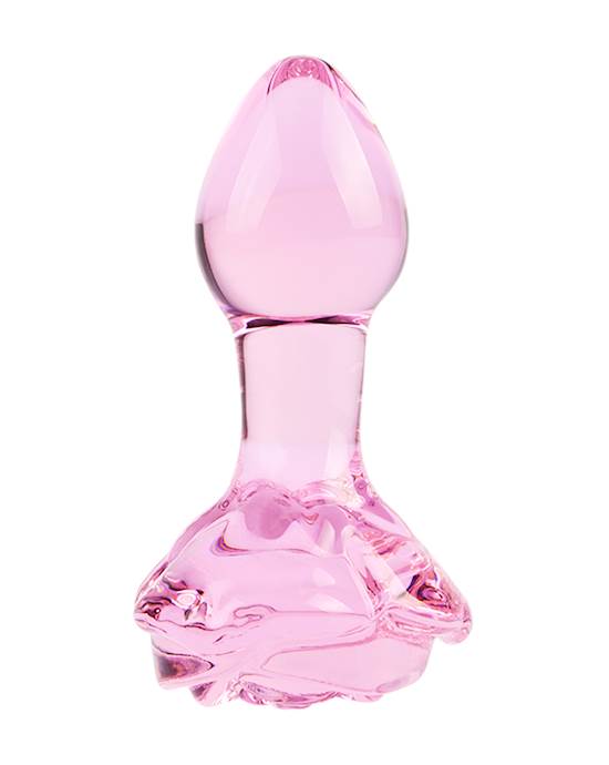 Lucent Rosa Glass Butt Plug