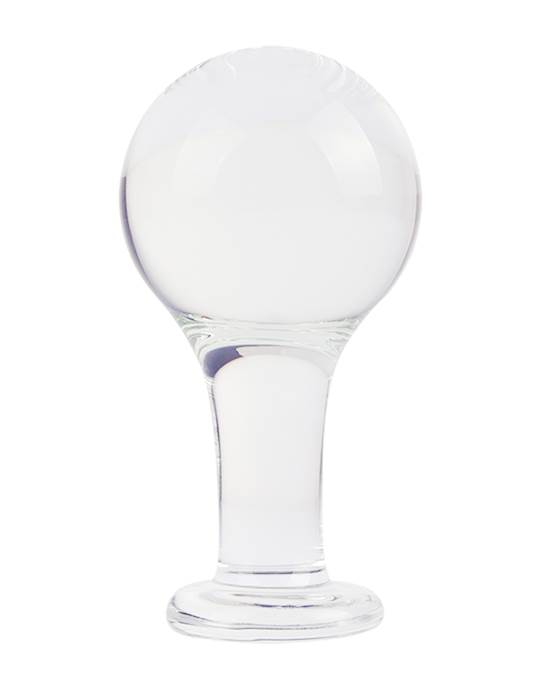 Lucent Large Oval Glass Butt Plug