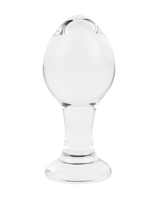 Lucent Oval Glass Butt Plug