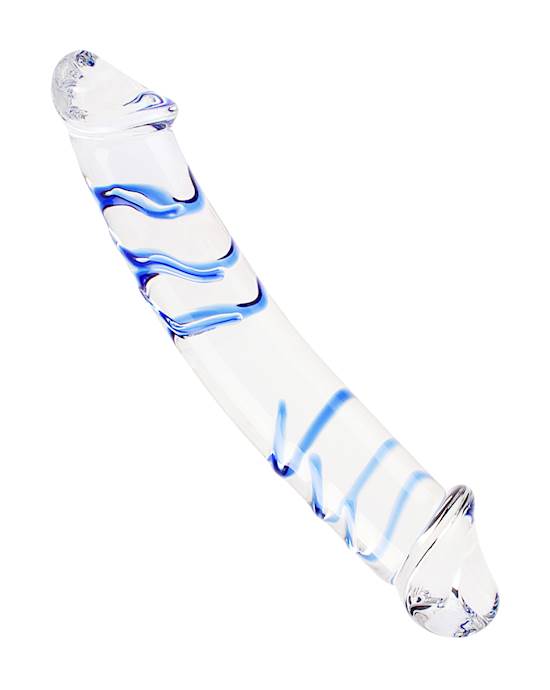 Lucent Double Ended Swirl Glass Dildo