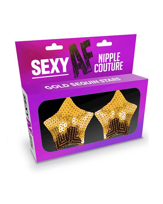 Sexy Af Nipple Pasties Gold Stars