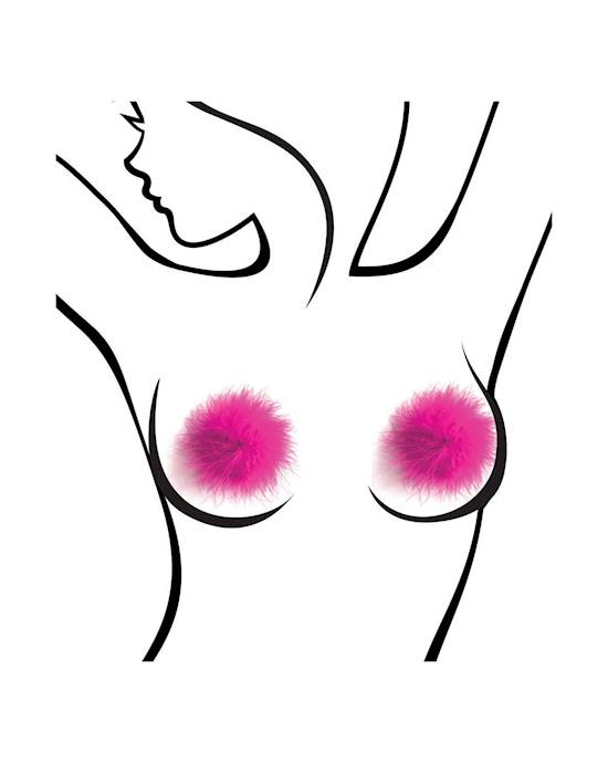 Sexy Af Nipple Pasties Pink Marabou