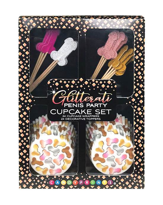 Glitterati Penis Cupcake Decorating Set