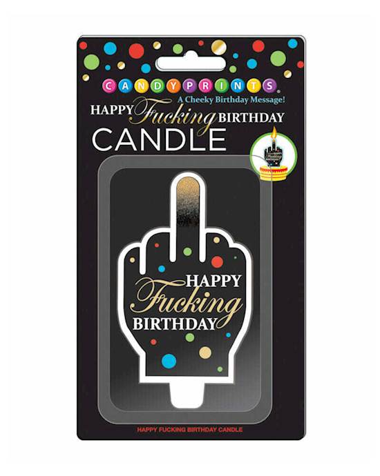 Happy Fucking Birthday Fu Finger Candle