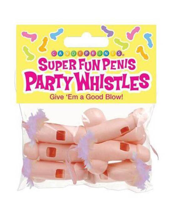 Super Fun Penis Party Whistles 6Pk