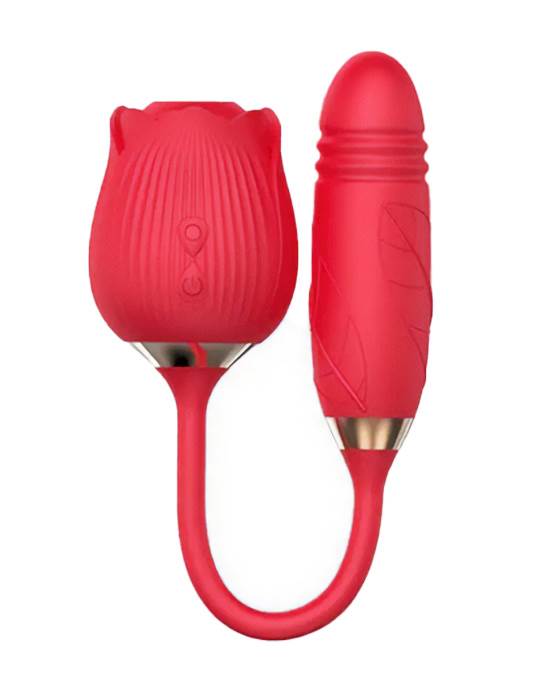Amore Suction Rose and Thrusting Vibrator