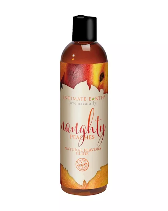 Intimate Earth Natural Flavours Glide - Naughty Peaches