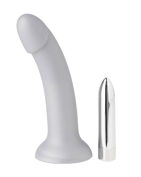 Nood Colours Silver Dildo with Bullet