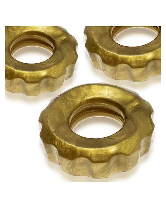 Super Huj 3-pack Cockrings Bronze Metallic