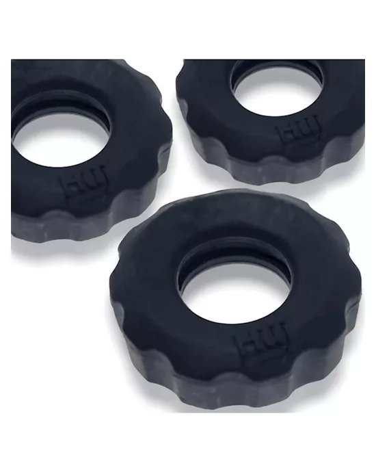 Super Huj 3Pack Cockrings Tar Ice
