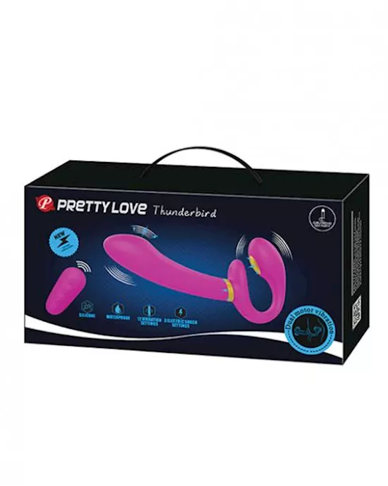 Pretty Love Thunderbird Electrostim Strapless Strap On