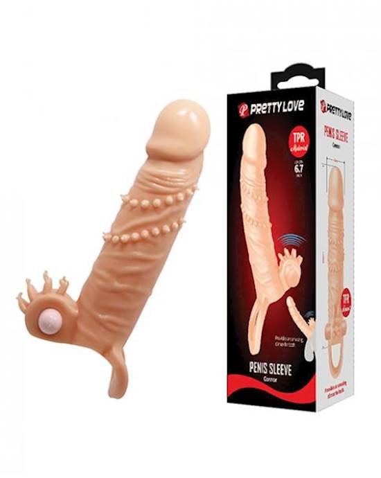 Pretty Love Connor 67quot Vibrating Penis Sleeve  Ivory