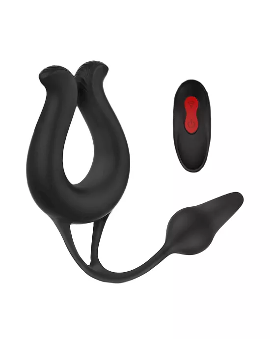 Amore Cupid Remote Controlled Vibrating Cock Ring And Anal Plug