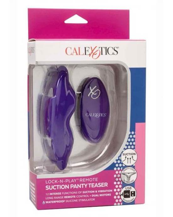 Lock N Play Remote Suction Panty Purple
