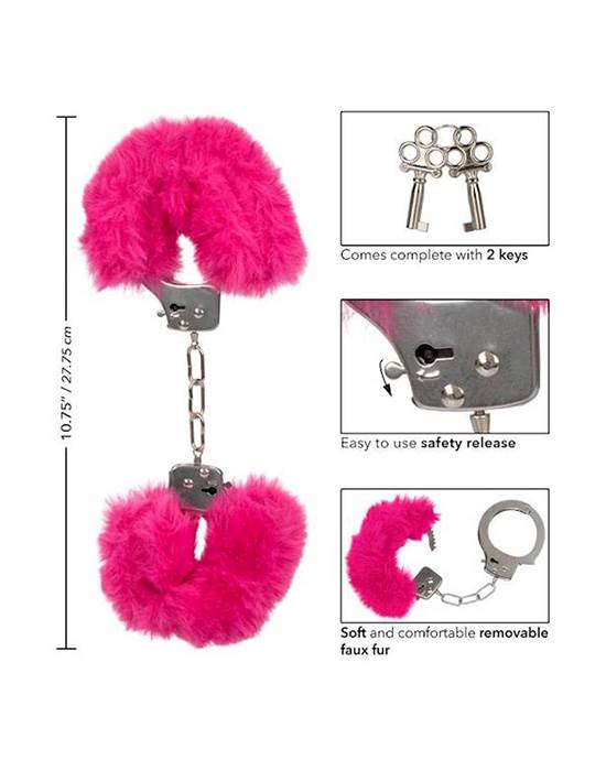 Ultra Fluffy Furry Cuffs Pink