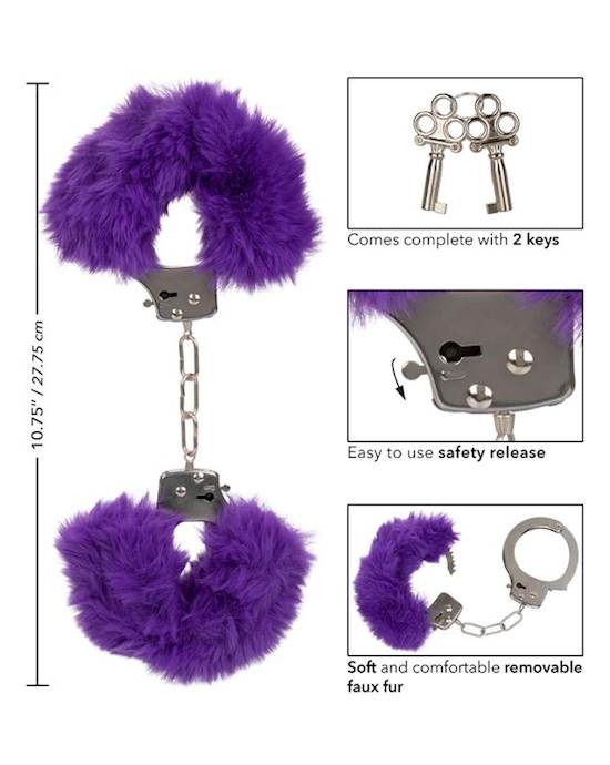 Ultra Fluffy Furry Cuffs  Purple