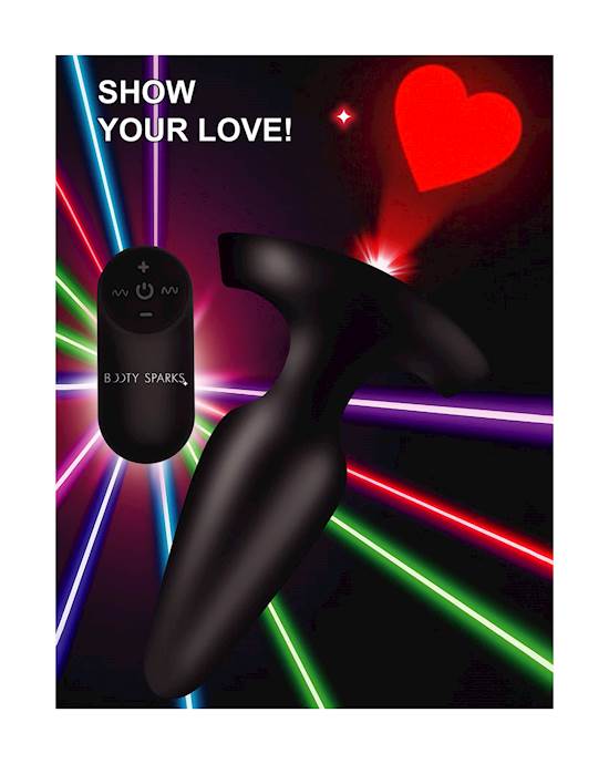 Booty Sparks 28X Laser Heart Anal Plug