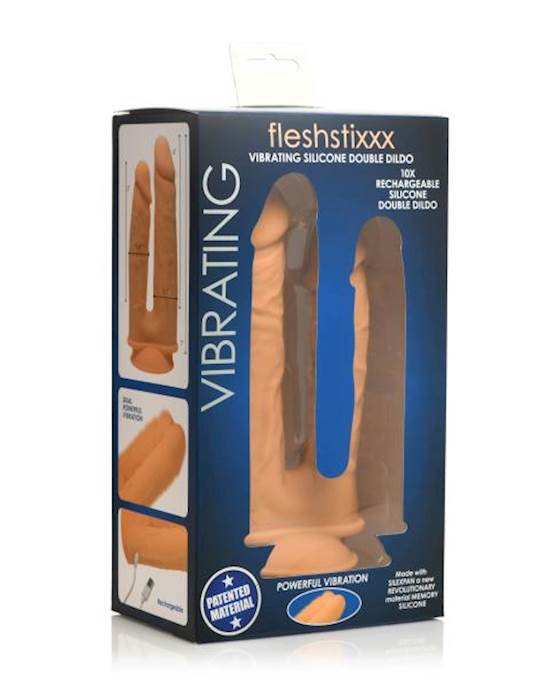 10x Silexpan Vibrating 6 And 7 Inch Double Dildo