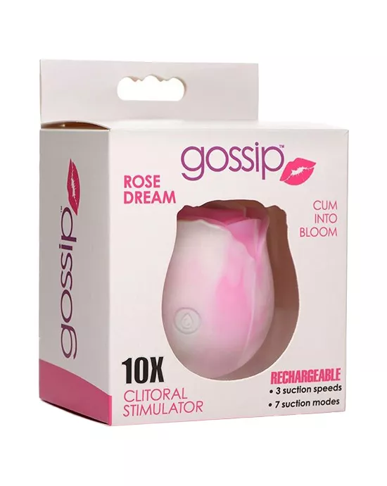 Gossip Rose 10x Silicone Clit Suction Stimulator Swirl