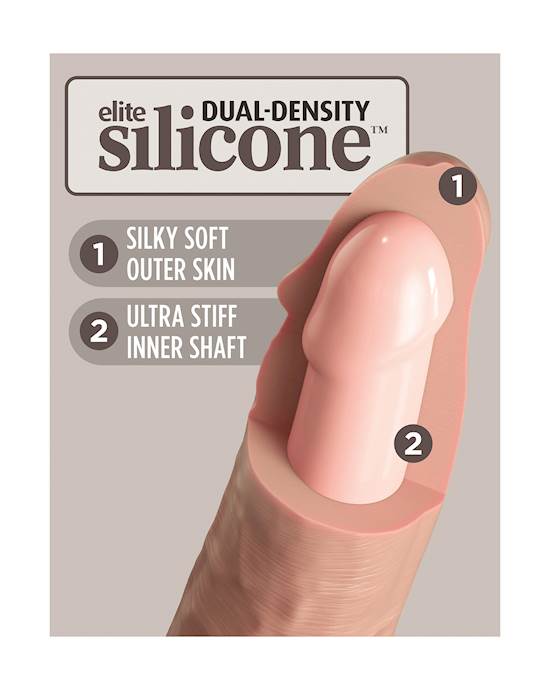 King Cock Elite Dual Density Vibe Silicone Dildo With Remote