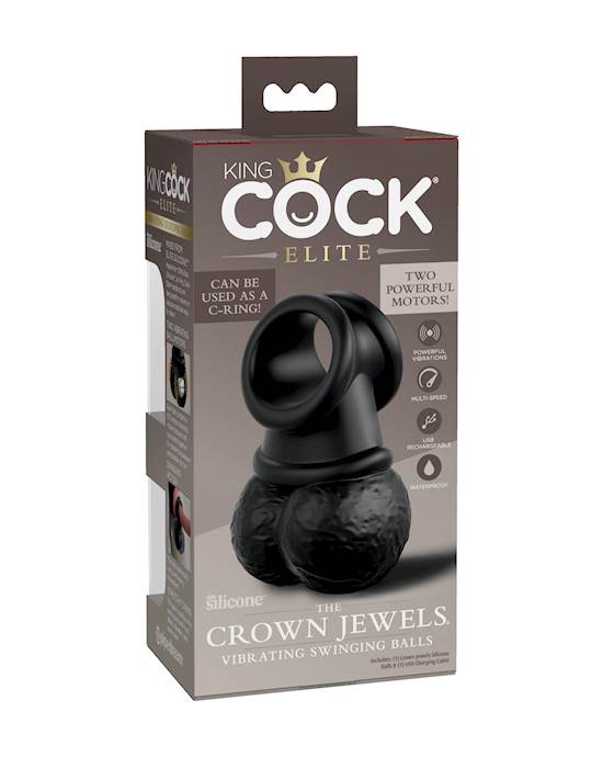 King Cock Elite Vibrating Crown Jewels
