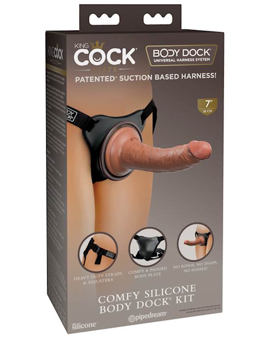 King Cock Elite Comfy Silicone Body Dock Kit