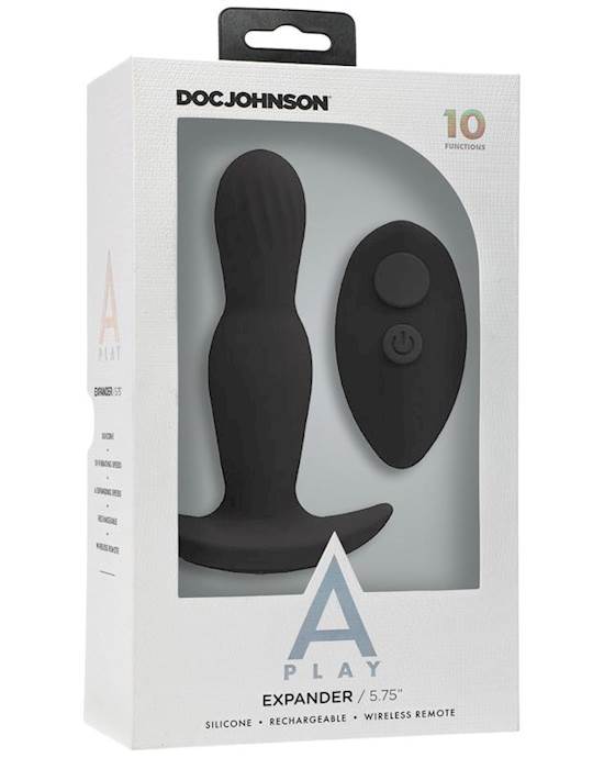 A-play Expander Rechargeable Silicone Anal Plug With Remote Black