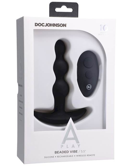 A-play Beaded Rechargeable Silicone Anal Plug With Remote