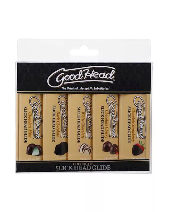 GoodHead Slick Head Glide  Chocolate  5 pack