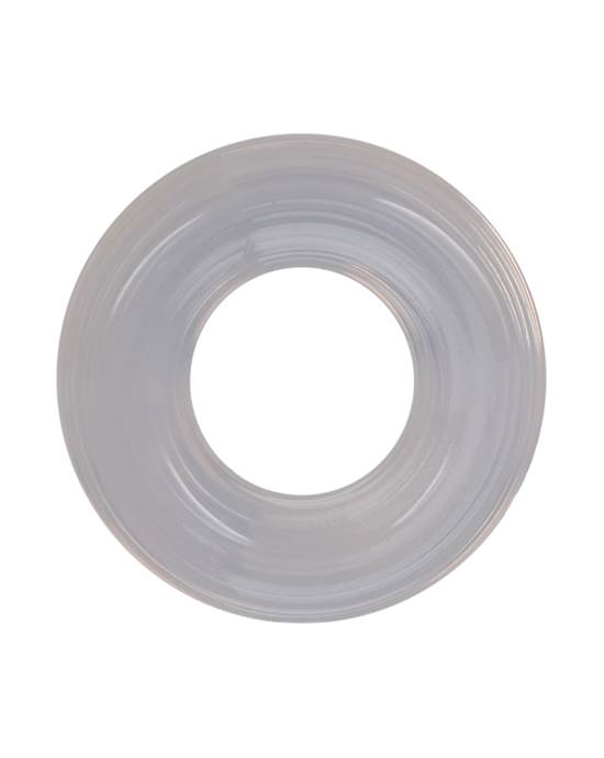 Rock Solid Ribbed Donut Clear