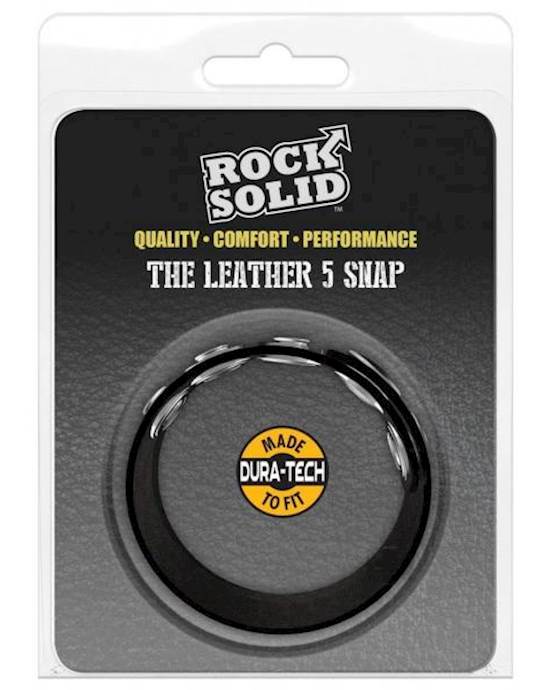 Rock Solid The Leather 5 Snap Black