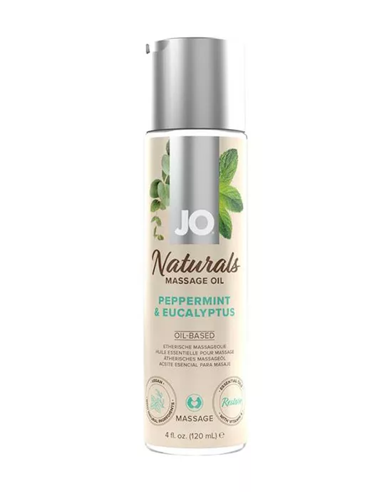 JO Naturals  Peppermint  Eucalyptus  Massage 4 floz  120 mL