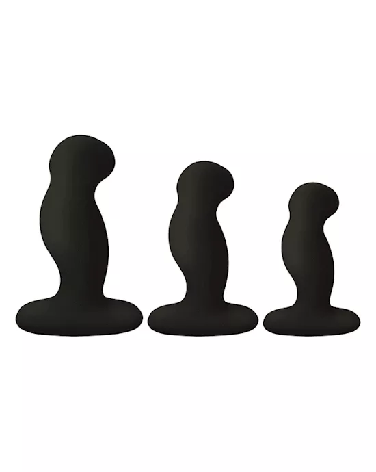 GPLAYTRIO Unisex Rechargeable Vibrator Pack SML Sizes Black