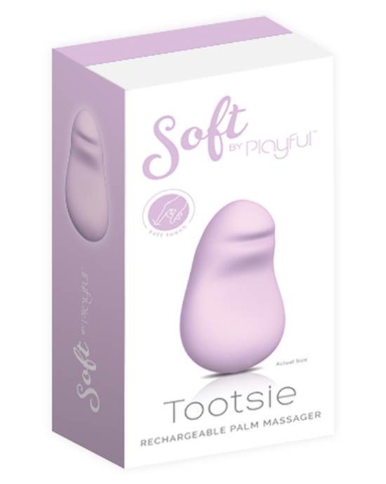 Soft By Playful Tootsie Rechargeable Palm Massager Purple