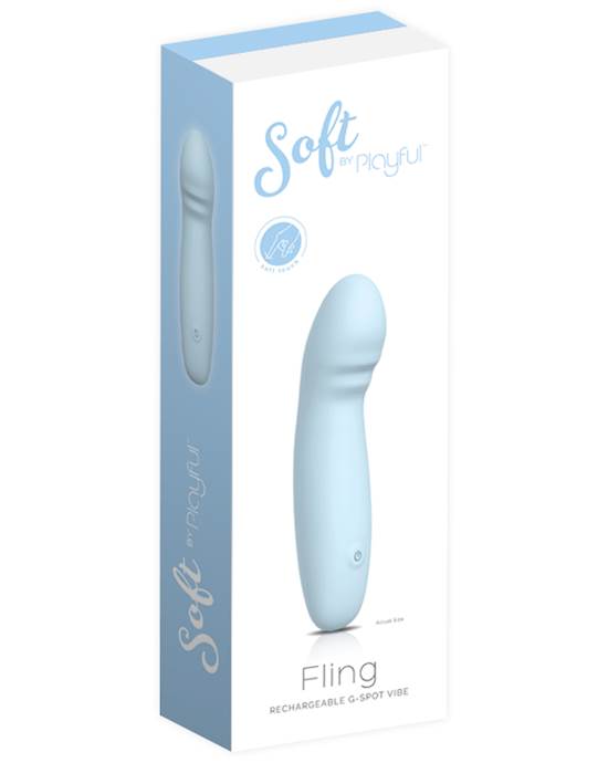 Soft By Playful Fling Rechargeable G-spot Vibrator Blue