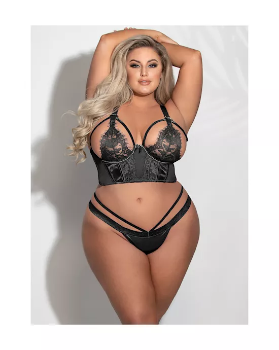 Satin and Lace 2Piece Bra Set