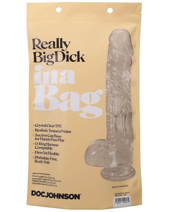 Really Big Dick In A Bag 10 Inch Clear